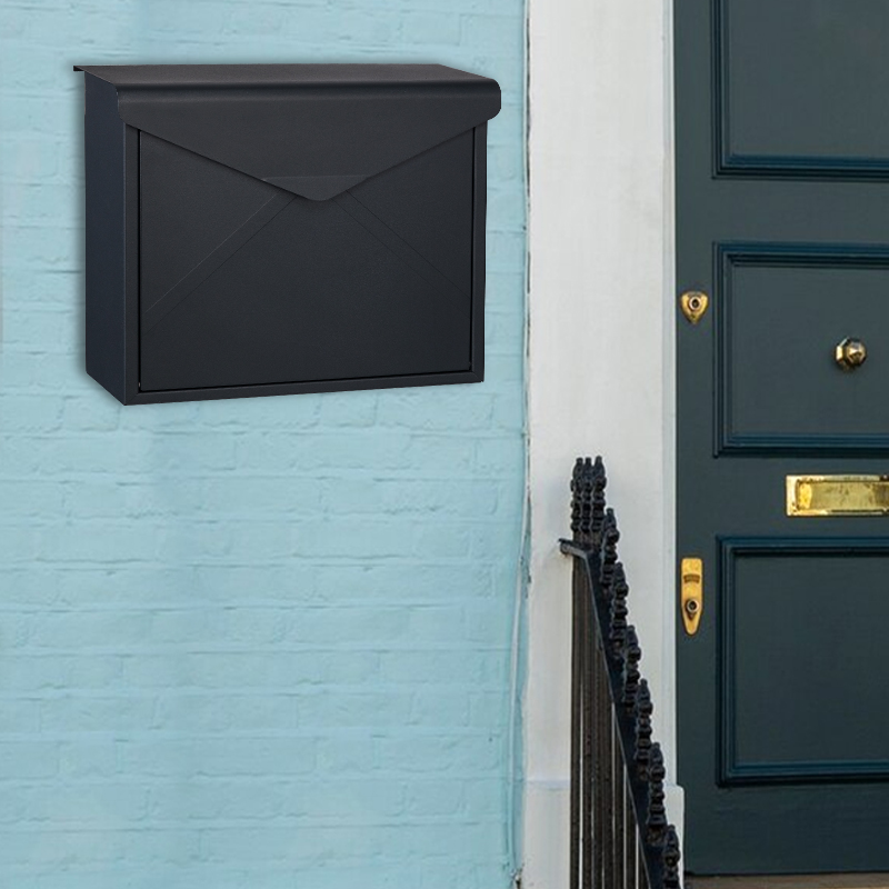 صندوق رسائل معدني أسود