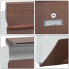 Zenewood Wall Mount Outdoor Wooden Brinting Binbox - W1509WT